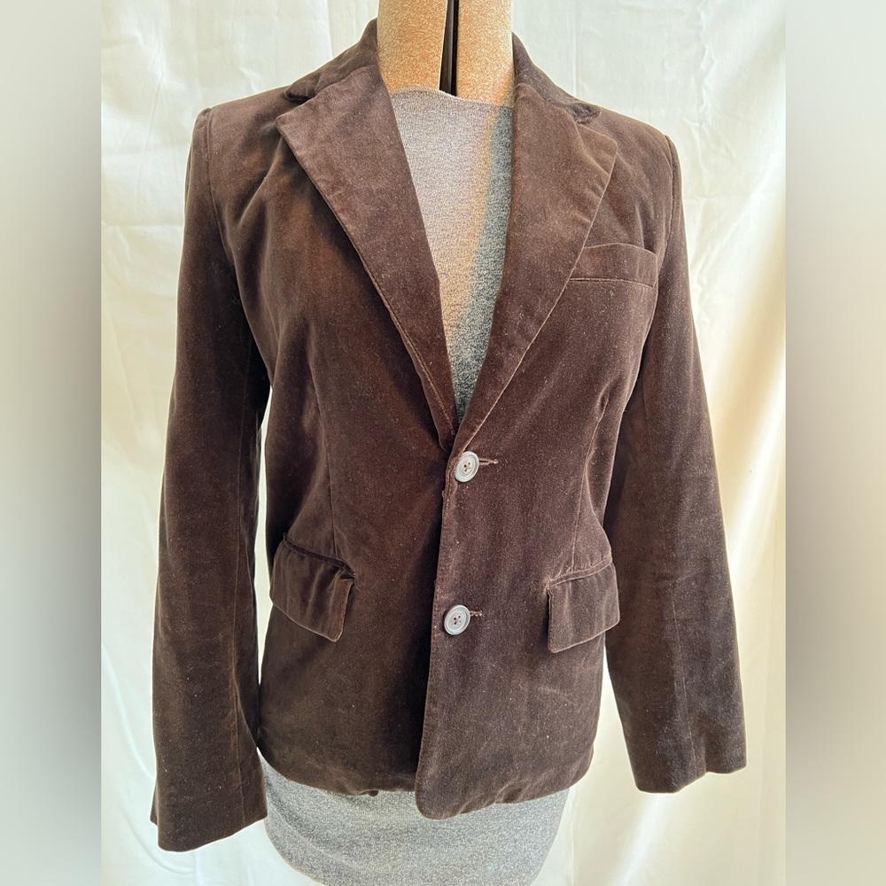 Zara Brown Velvet Blazer